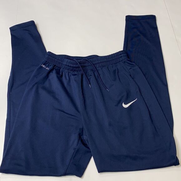 Nike Dri -Fit  Zip Ankle Soccer Track Jogger Pants Navy Small - Picture 2 of 9